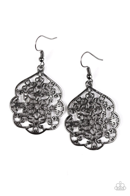 Garden Guru - Black - Paparazzi earrings