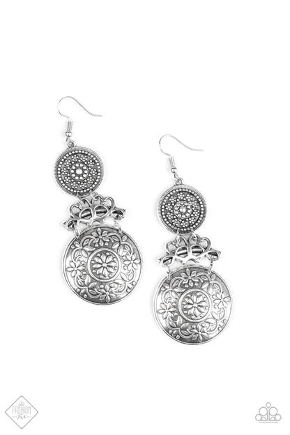 Garden Adventure - silver - Paparazzi earrings