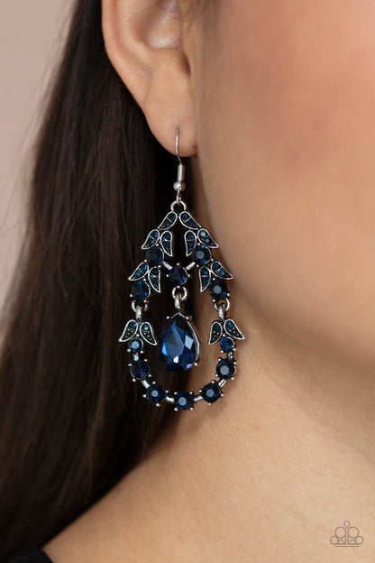 Garden Decorum - blue - Paparazzi earrings