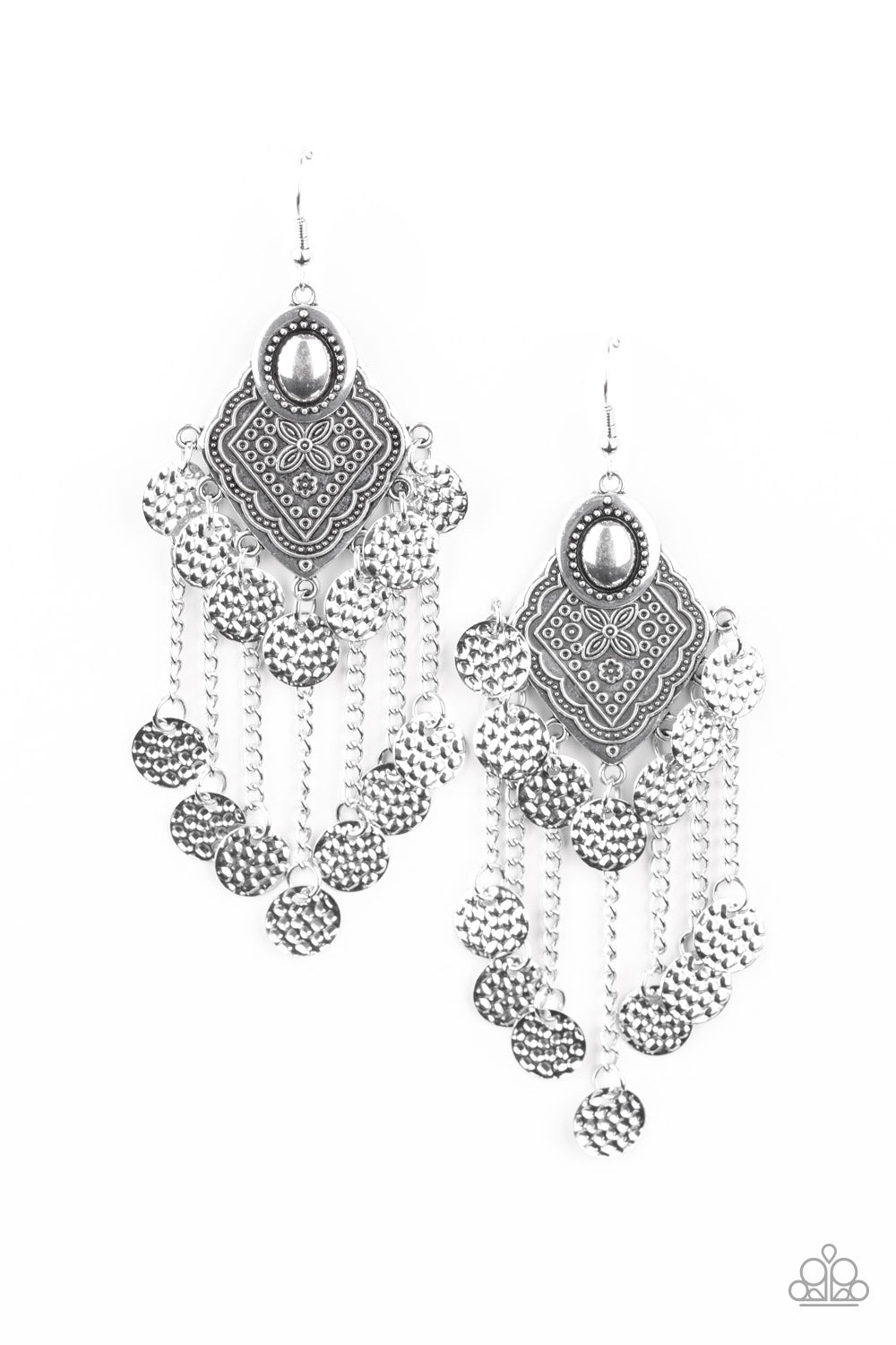 Garden Explorer - silver - Paparazzi earrings