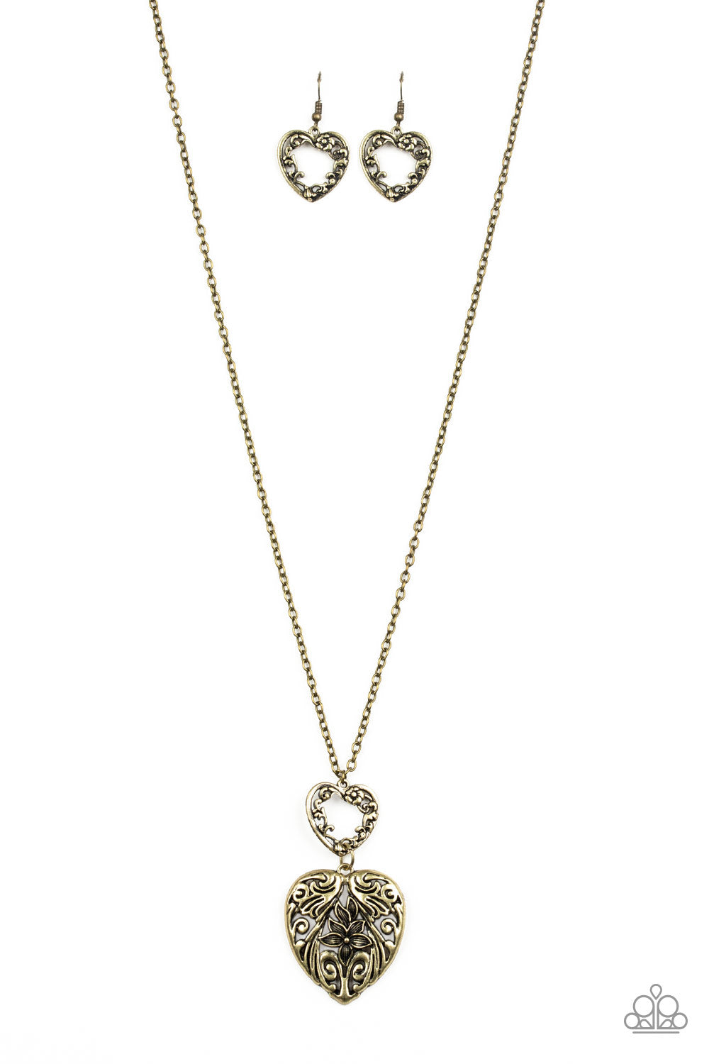 Garden Lovers - brass - Paparazzi necklace