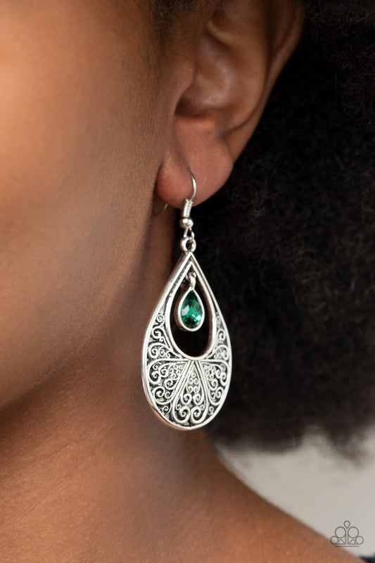 Garden Magic - green - Paparazzi earrings