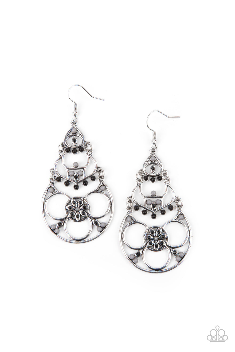 Garden Melody - black - Paparazzi earrings