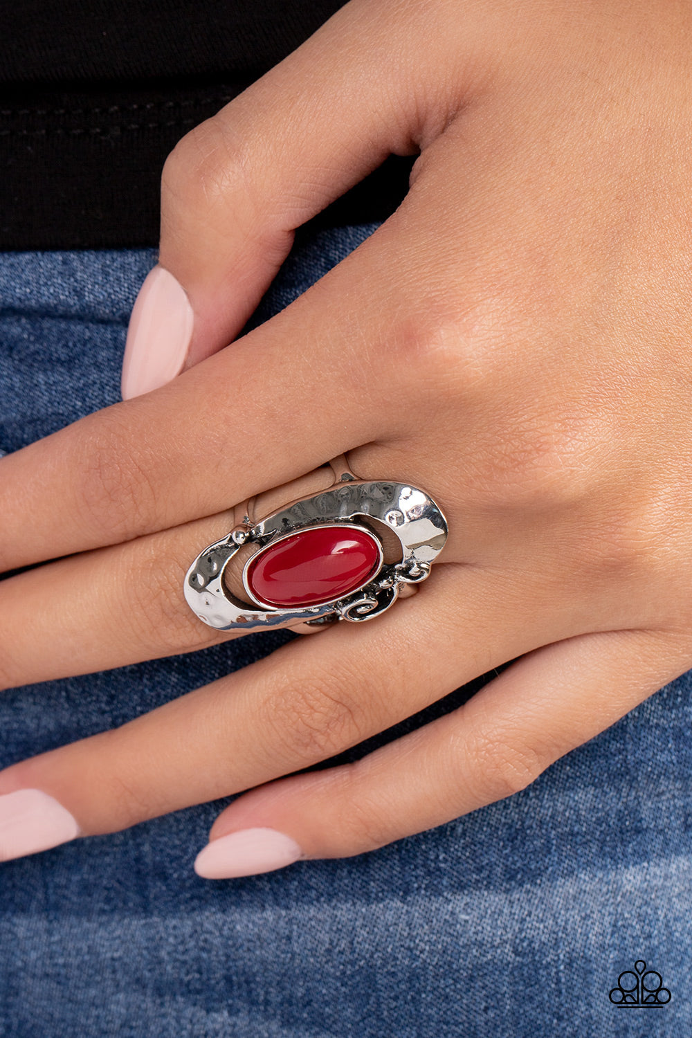 Garden Oasis - red - Paparazzi ring