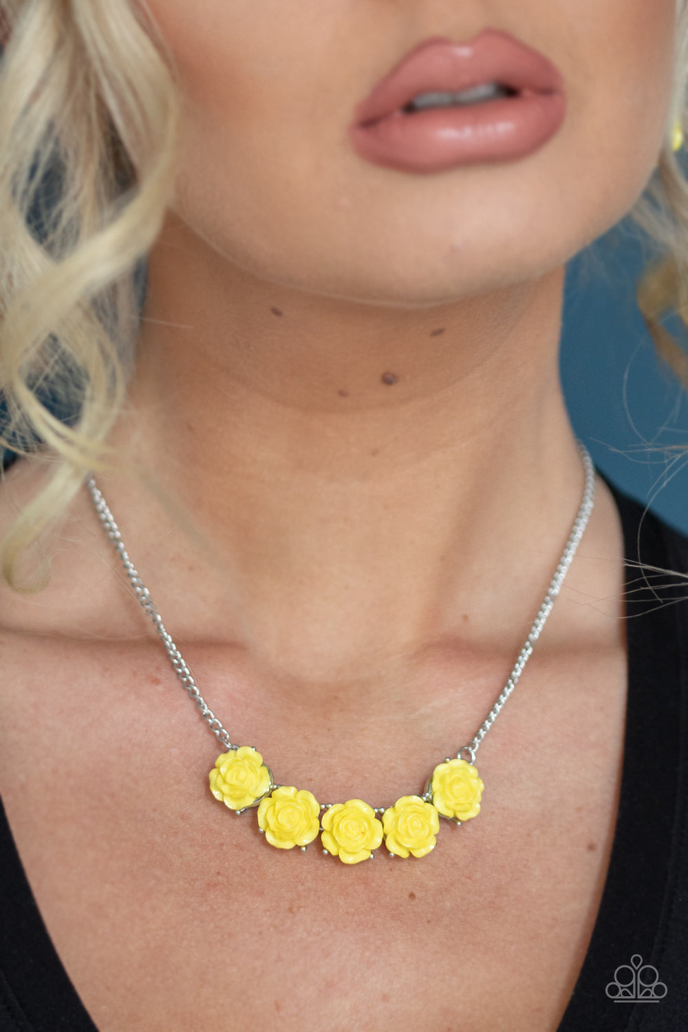 Garden Party Posh - yellow - Paparazzi necklace