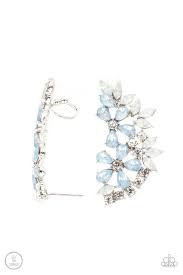 Garden Party Powerhouse - blue - Paparazzi earrings