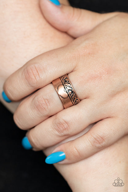 Garden Romance - copper - Paparazzi ring