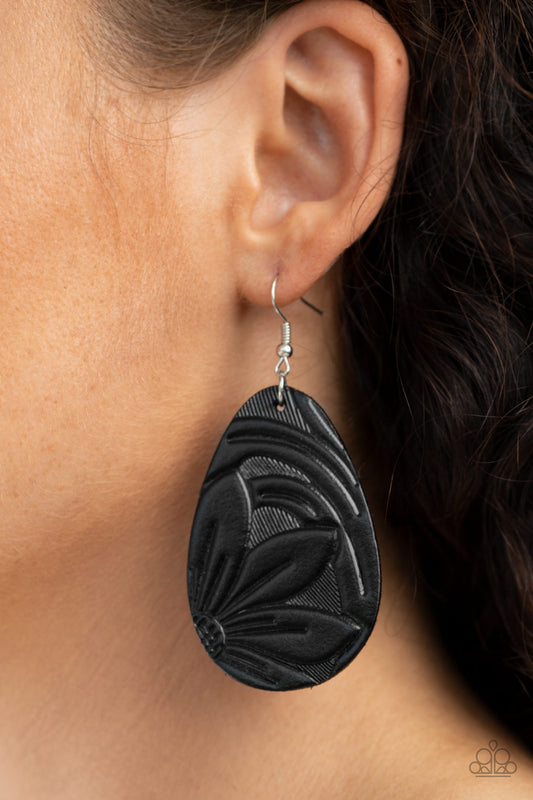 Garden Therapy - black - Paparazzi earrings
