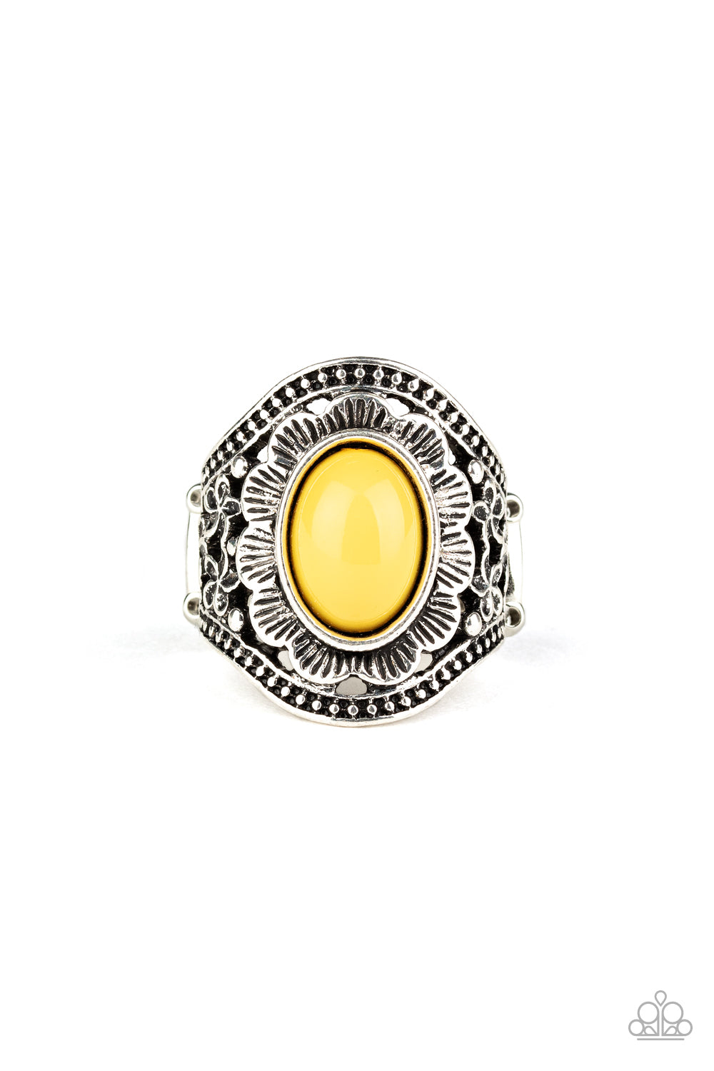 Garden Tranquility - yellow - Paparazzi ring