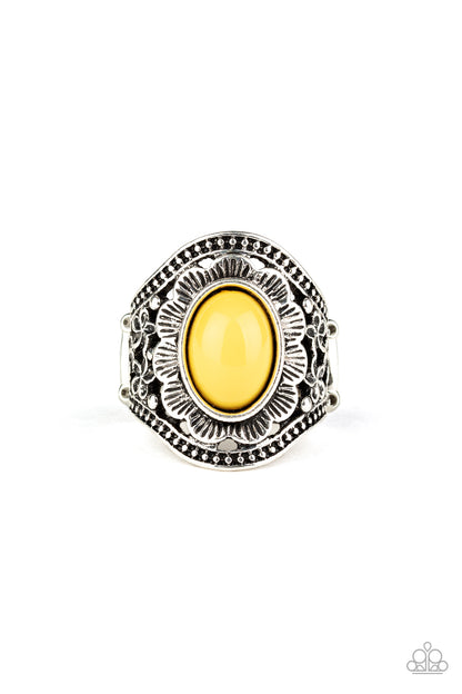 Garden Tranquility - yellow - Paparazzi ring