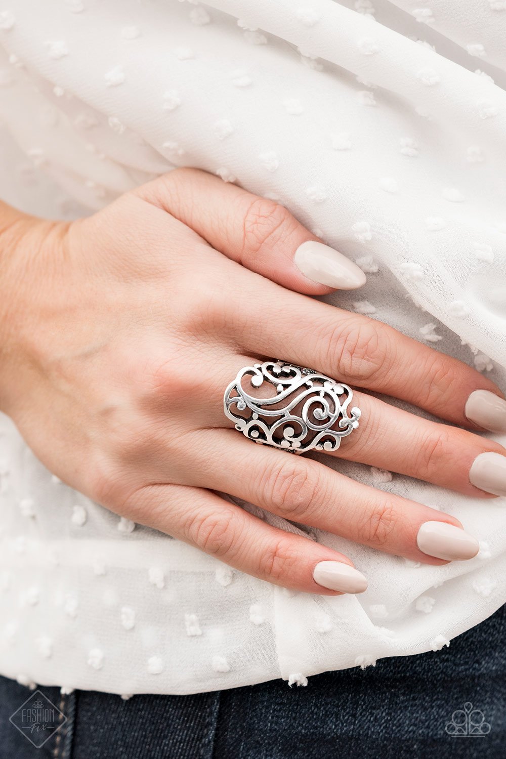 Garden Bliss-silver-Paparazzi ring