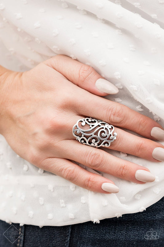 Garden Bliss-silver-Paparazzi ring