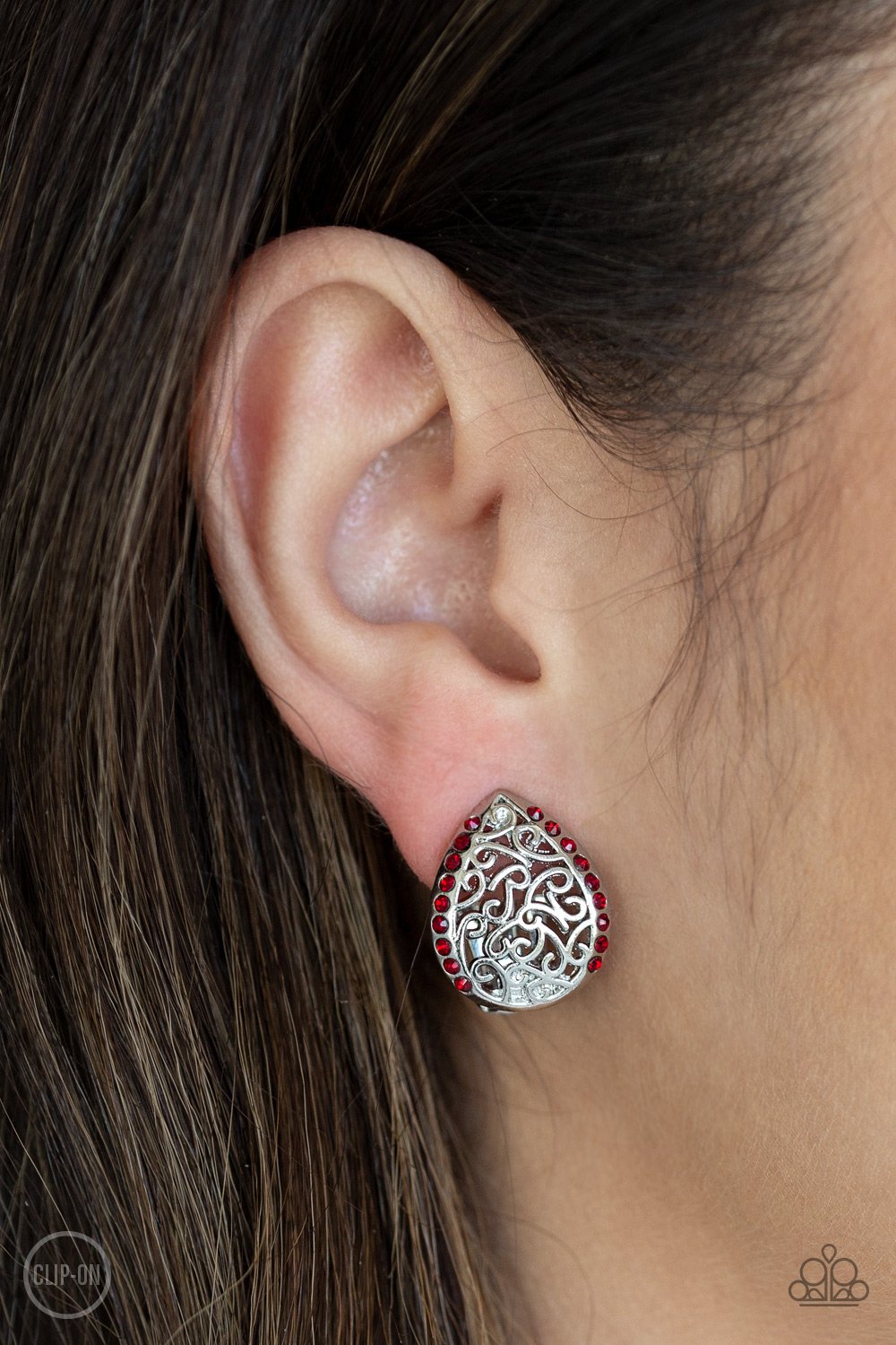 Garden Date-red-Paparazzi earrings