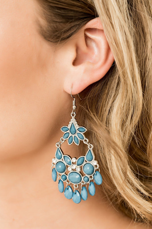 Garden Dream-blue-Paparazzi earrings