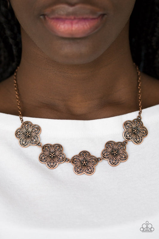 Garden Groove - copper - Paparazzi necklace