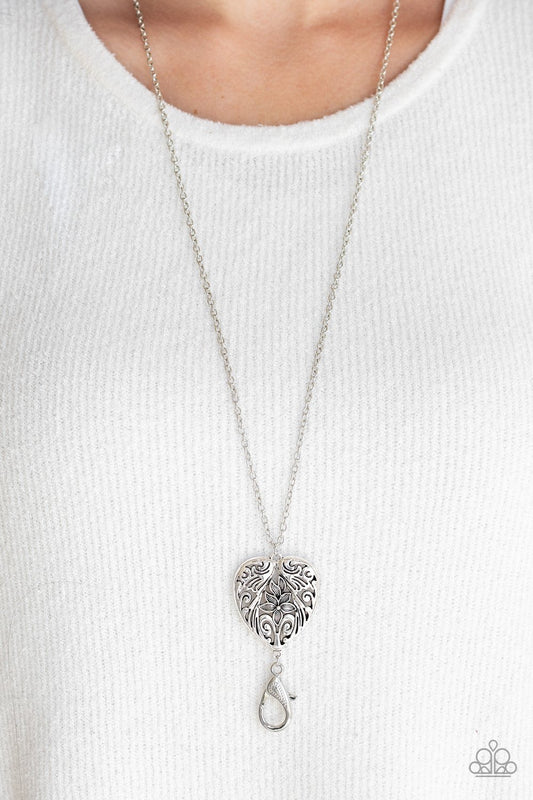 Garden Lovers-silver-Paparazzi LANYARD necklace