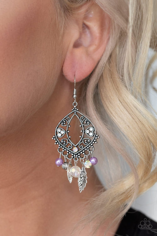 Garden Picnic-purple-Paparazzi earrings