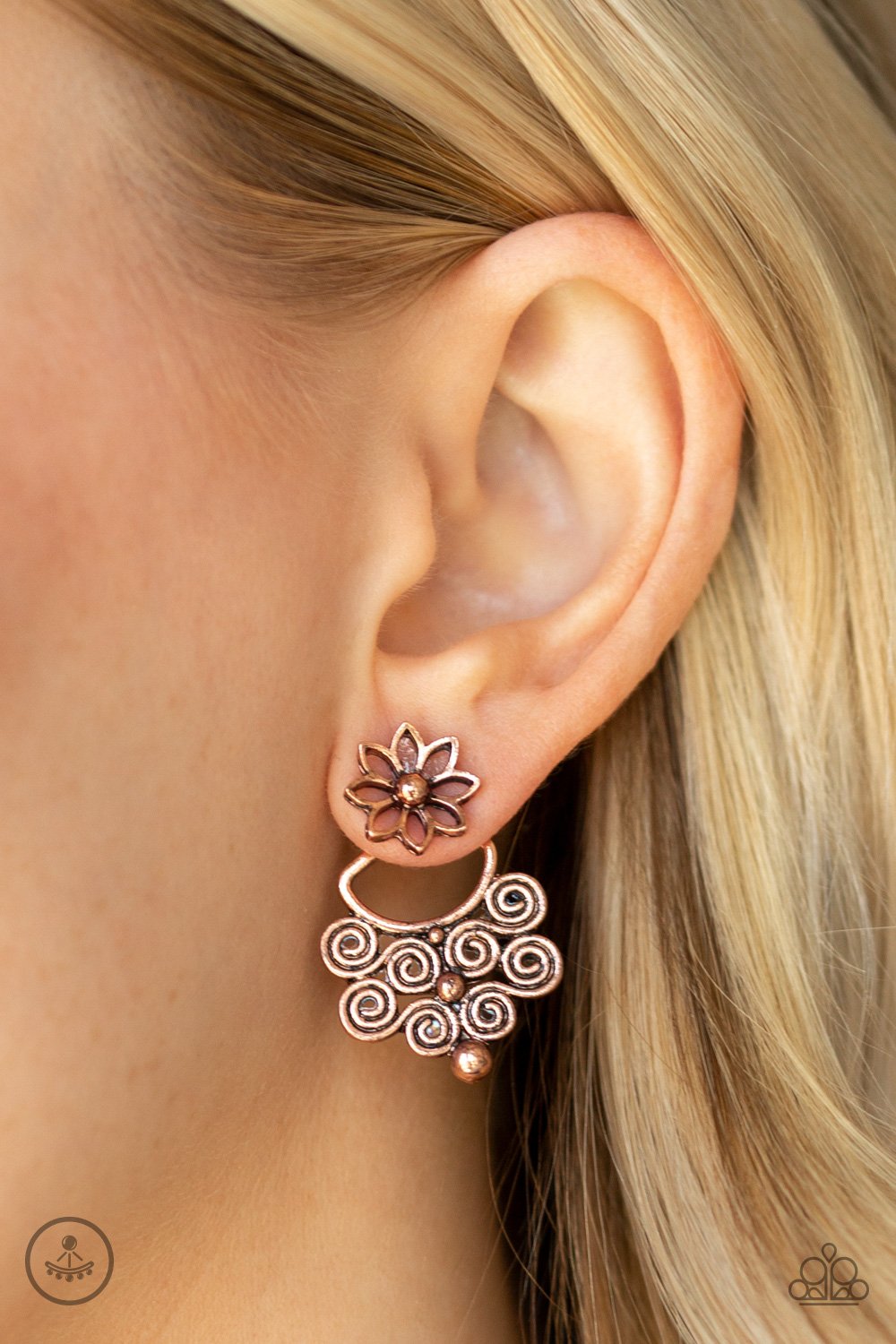 Garden Spindrift-copper-Paparazzi earrings