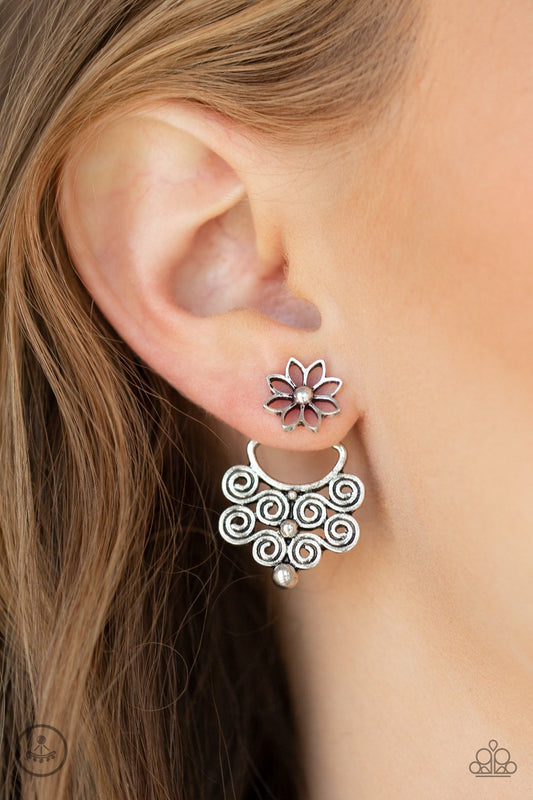 Garden Spindrift-silver-Paparazzi earrings