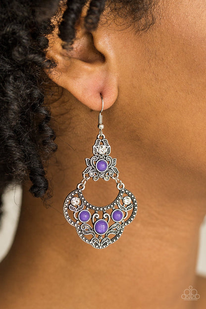 Garden State Glow-purple-Paparazzi earrings