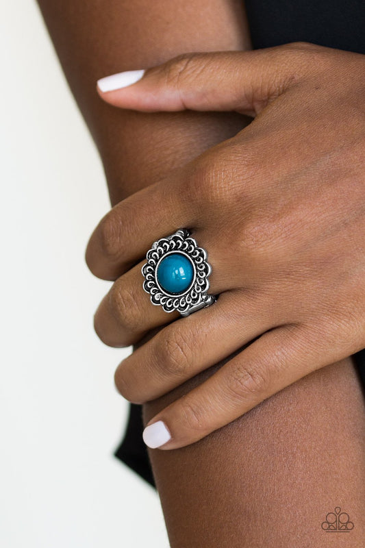 Garden Stroll - blue - Paparazzi ring