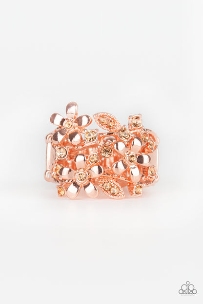 Gardenia Gleam - copper - Paparazzi ring