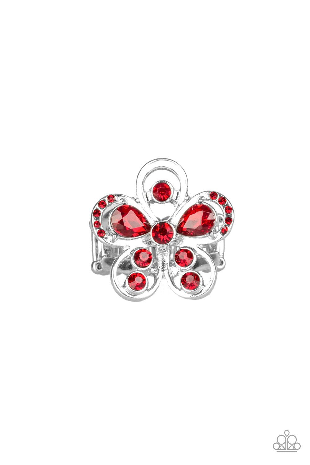 Gardens of Grandeur - red - Paparazzi ring