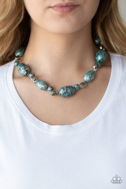 Gatherer Glamour - blue - Paparazzi necklace