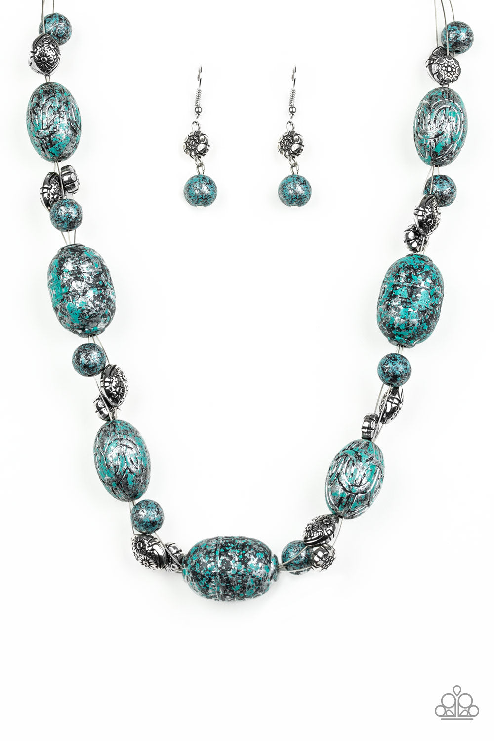 Gatherer Glamour - blue - Paparazzi necklace