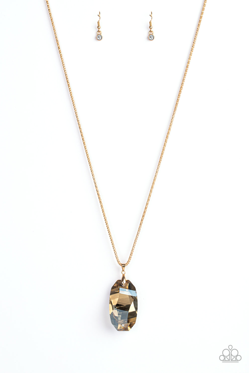 Gemstone Grandeur - gold - Paparazzi necklace