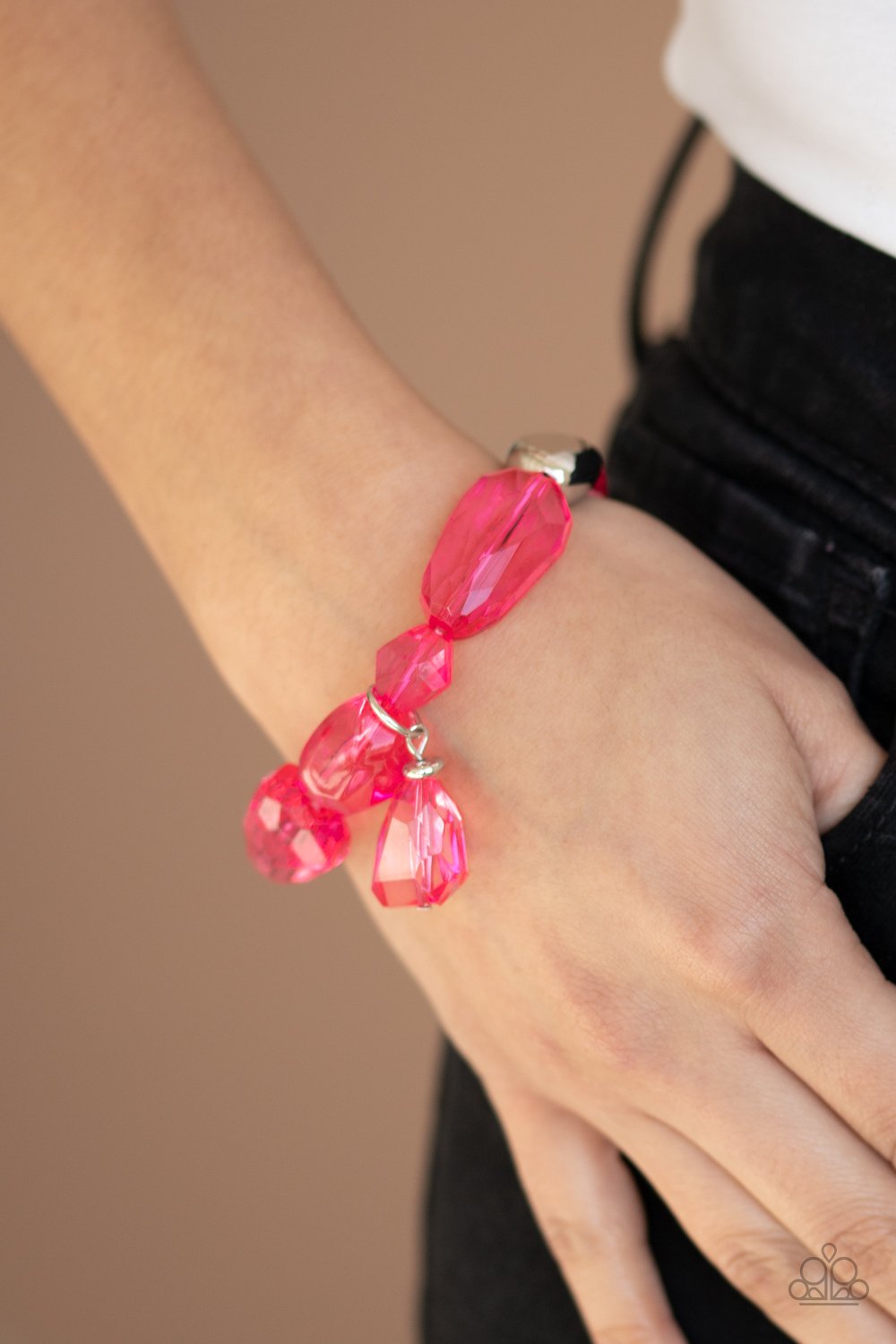 Gemstone Glamour-pink-Paparazzi bracelet