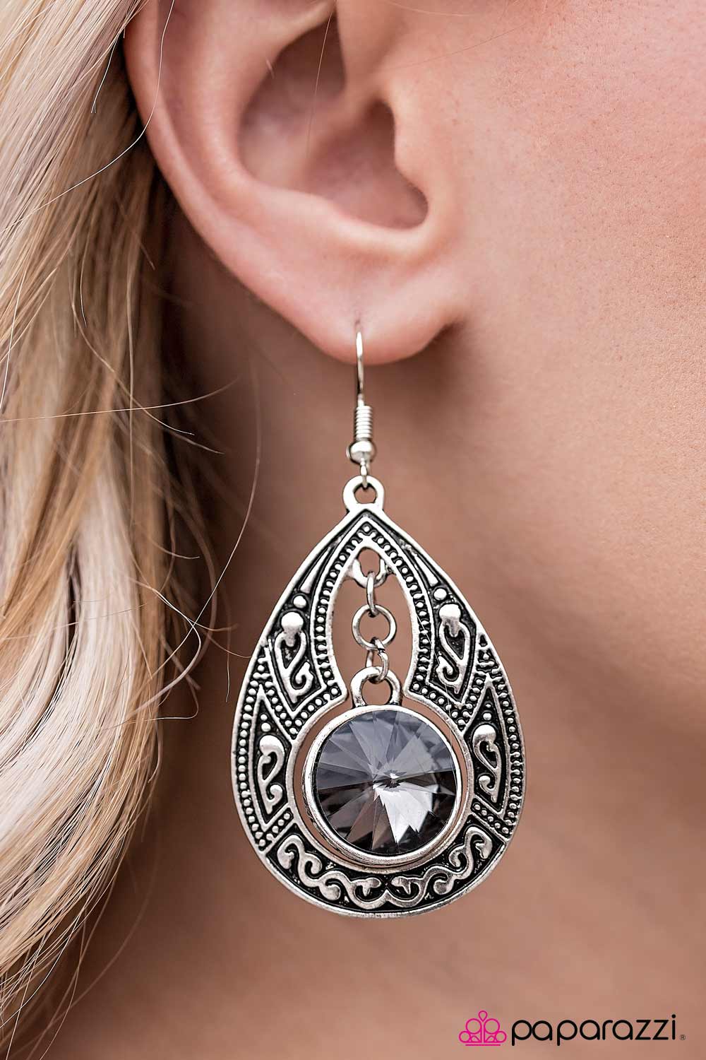 Genie Glam - Silver - Paparazzi earrings