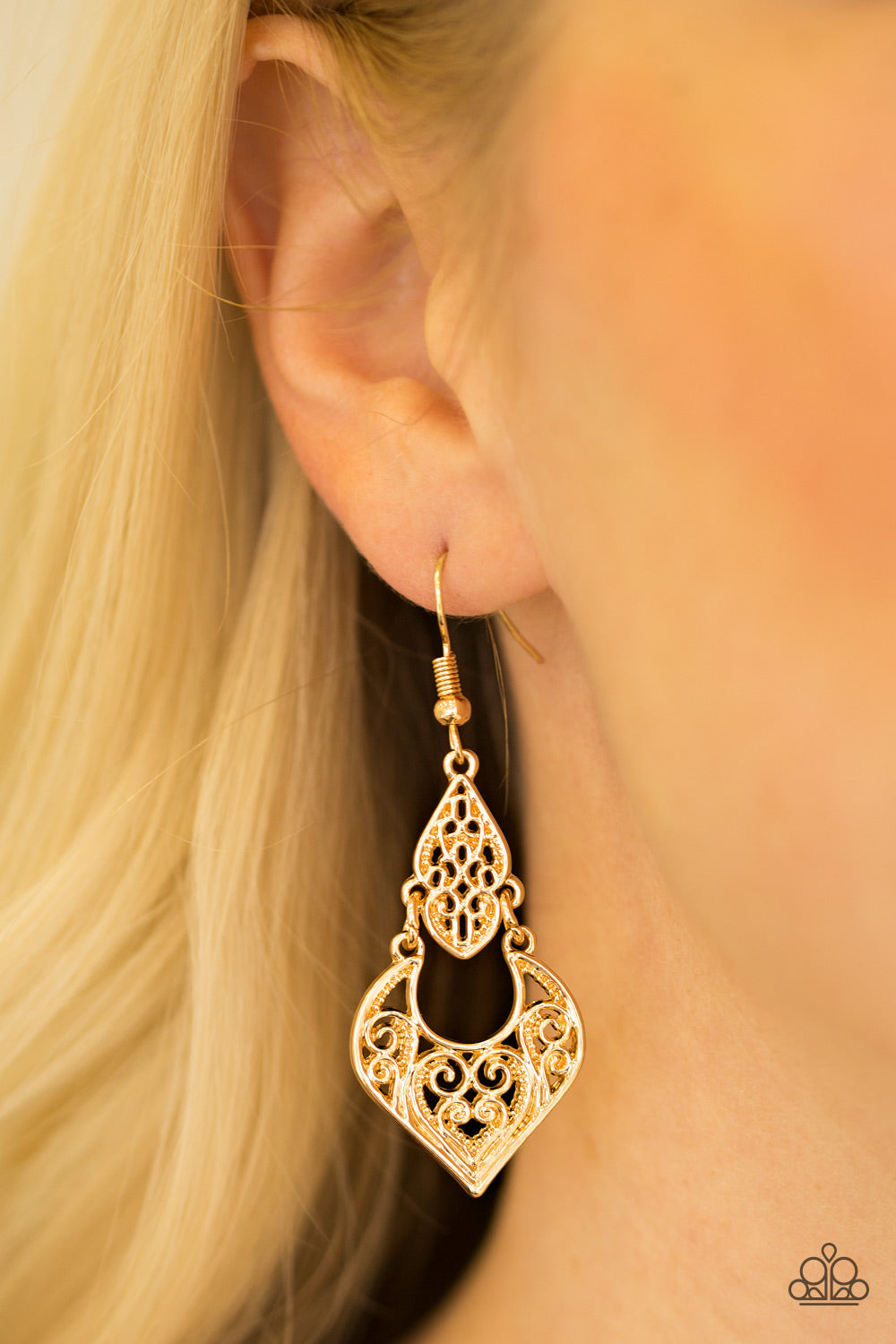 Genie Grotto - gold - Paparazzi earrings