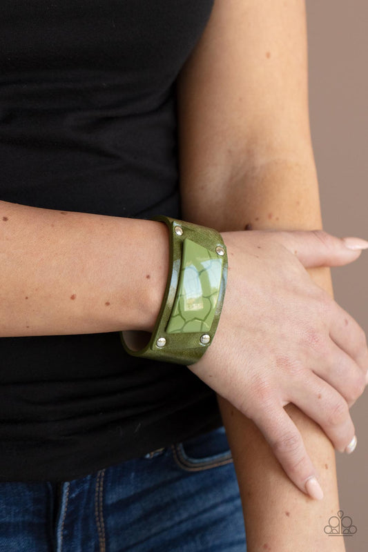Geo Glamper - green - Paparazzi bracelet