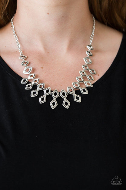 Geocentric - silver - Paparazzi necklace