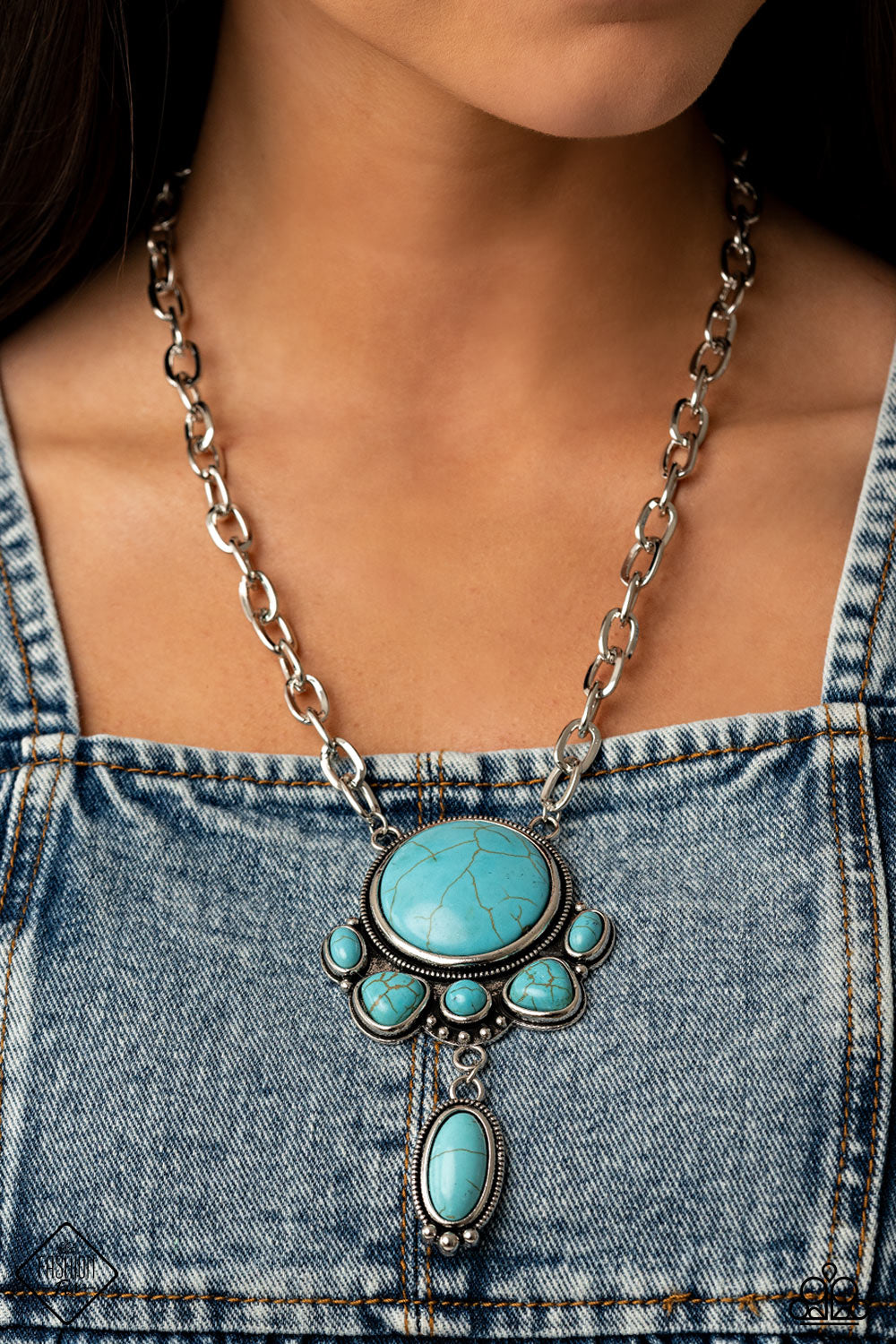 Geographically Gorgeous - blue - Paparazzi necklace