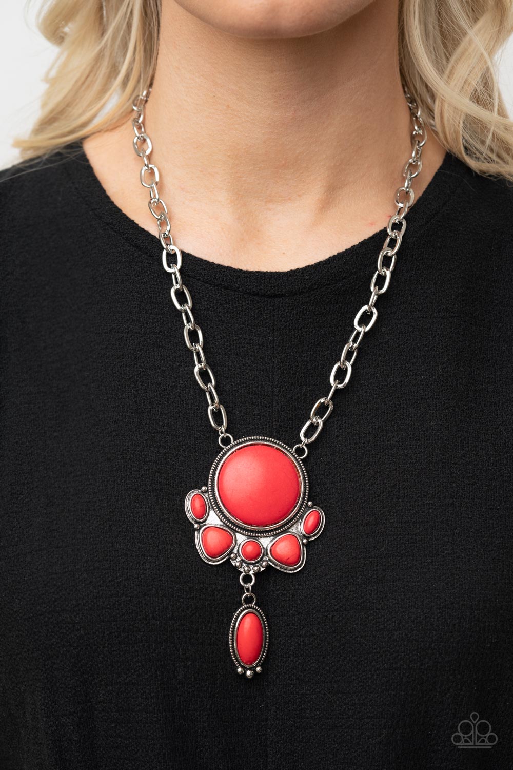 Geographically Gorgeous - Red - Paparazzi Necklace – JewelryBlingThing