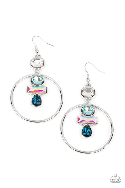 Geometric Glam - multi - Paparazzi earrings