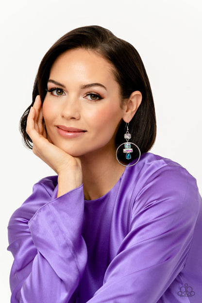 Geometric Glam - multi - Paparazzi earrings