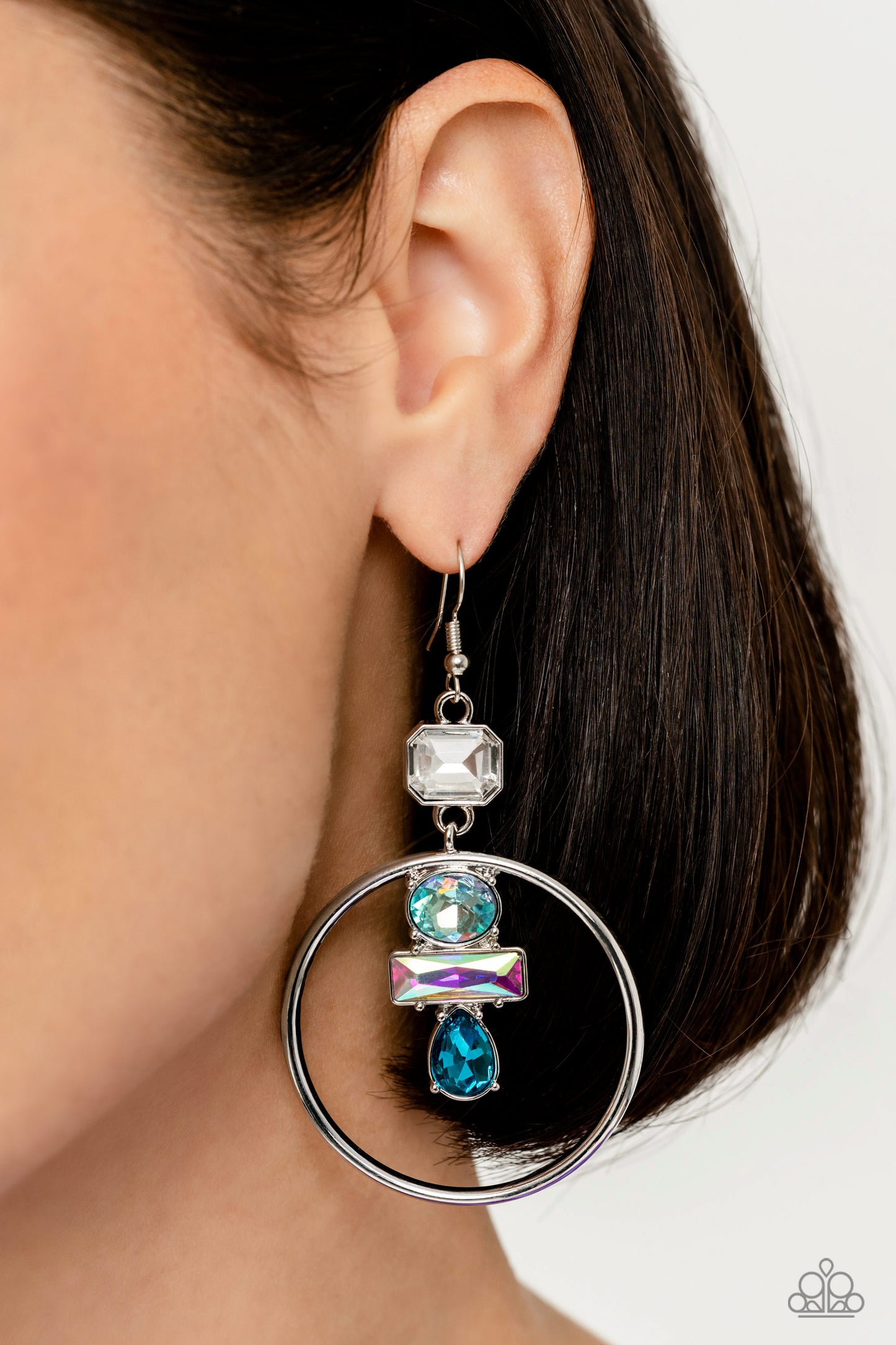 Geometric Glam - multi - Paparazzi earrings