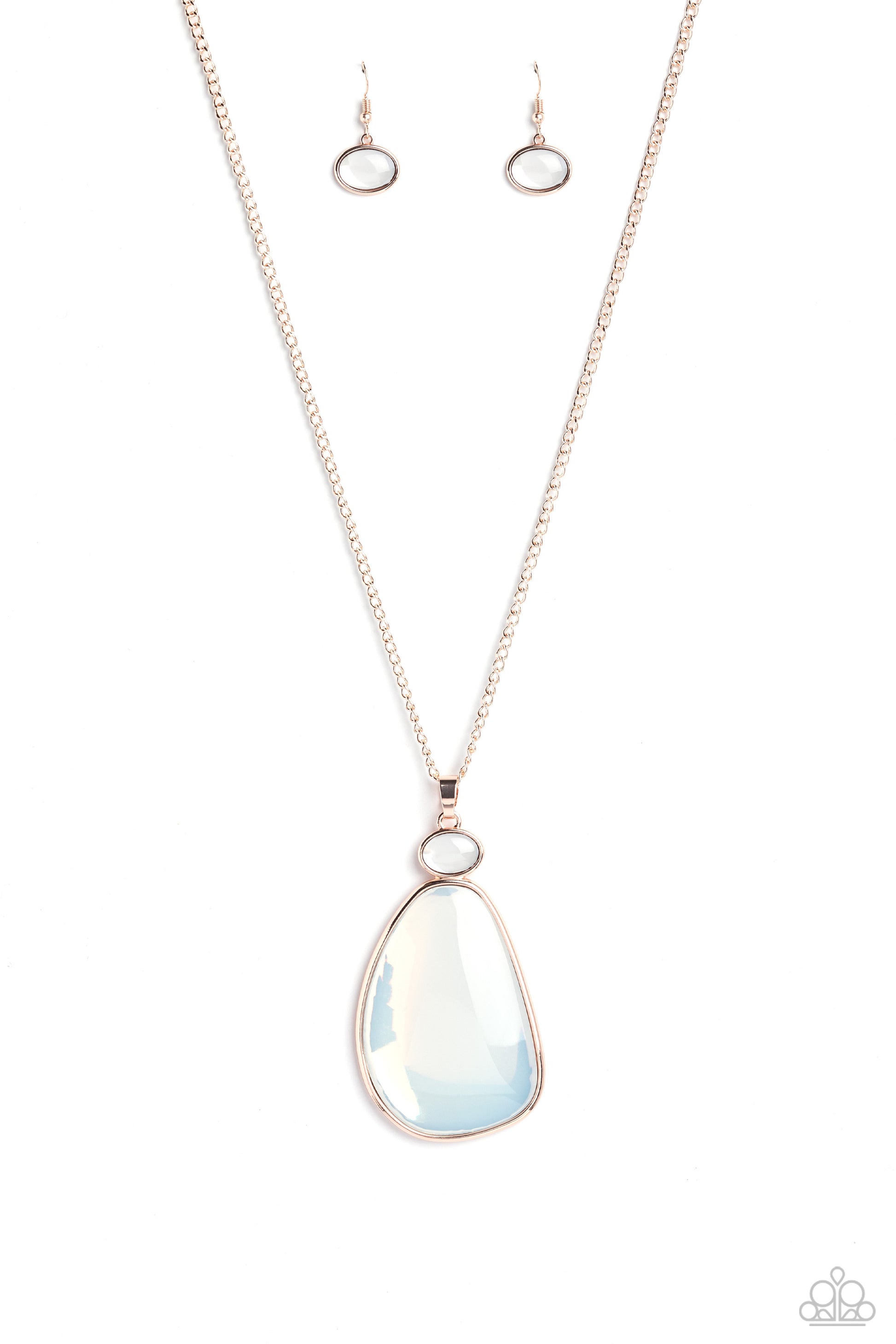 Geometric Glow - rose gold - Paparazzi necklace