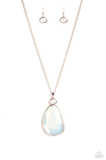 Geometric Glow - rose gold - Paparazzi necklace
