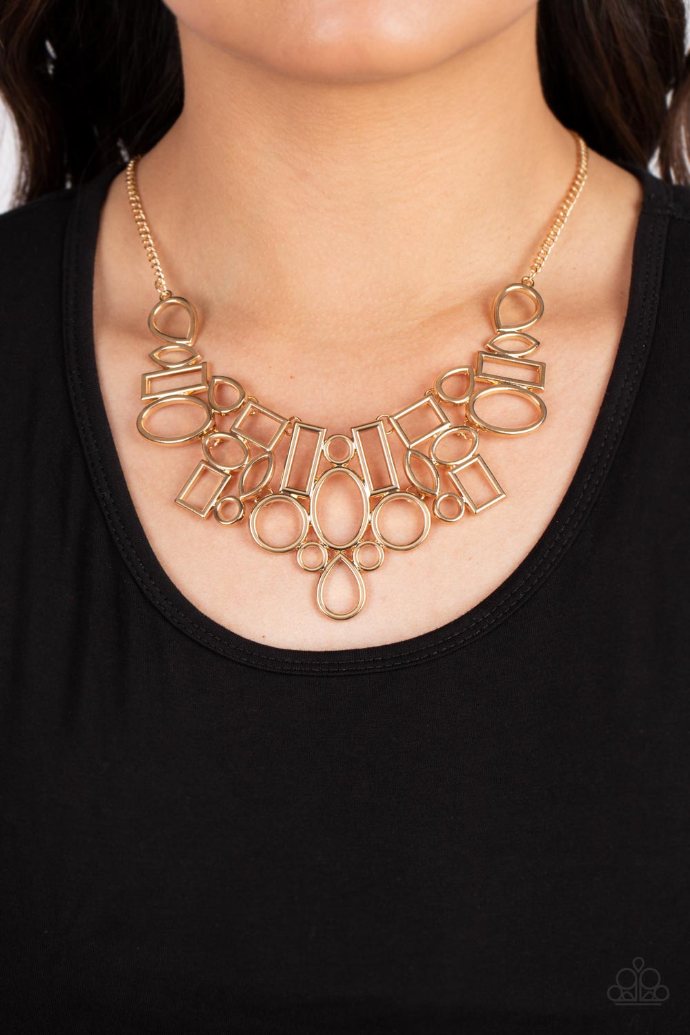 Geometric Grit - gold - Paparazzi necklace