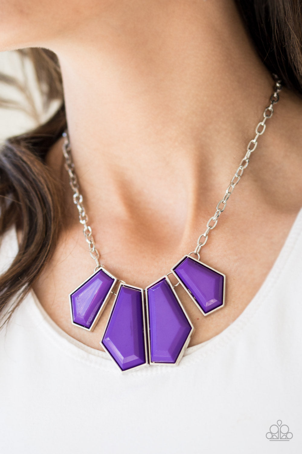 Get Up and GEO - purple - Paparazzi necklace