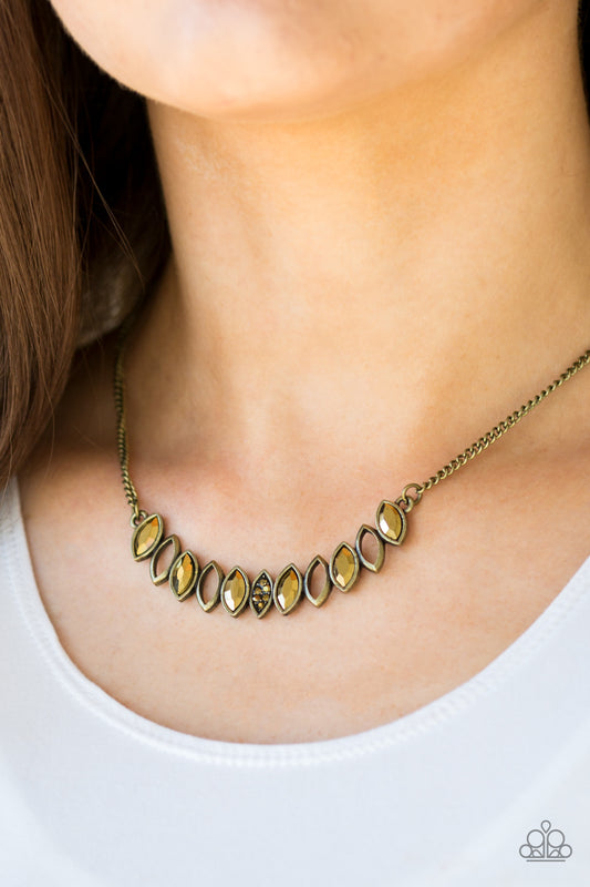 Get Your Moneys Worth - brass - Paparazzi necklace