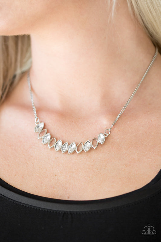 Get Your Moneys Worth - white - Paparazzi necklace