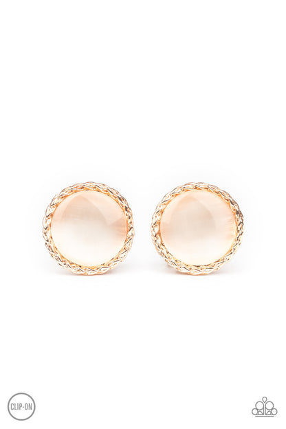 Get Up and GLOW - rose gold - Paparazzi CLIP ON earrings