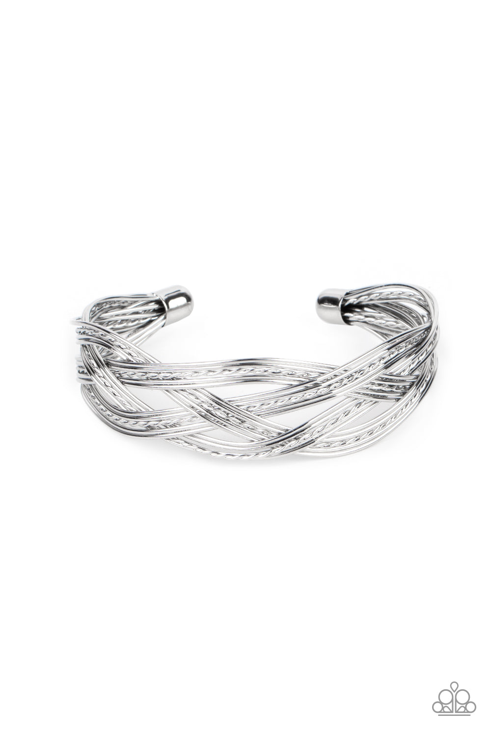 Get Your Wires Crossed - silver - Paparazzi bracelet