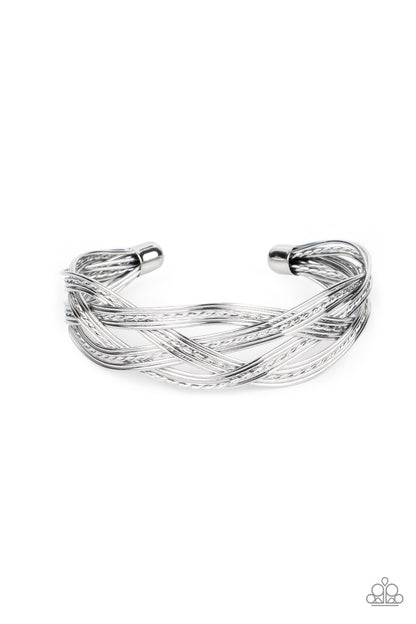Get Your Wires Crossed - silver - Paparazzi bracelet