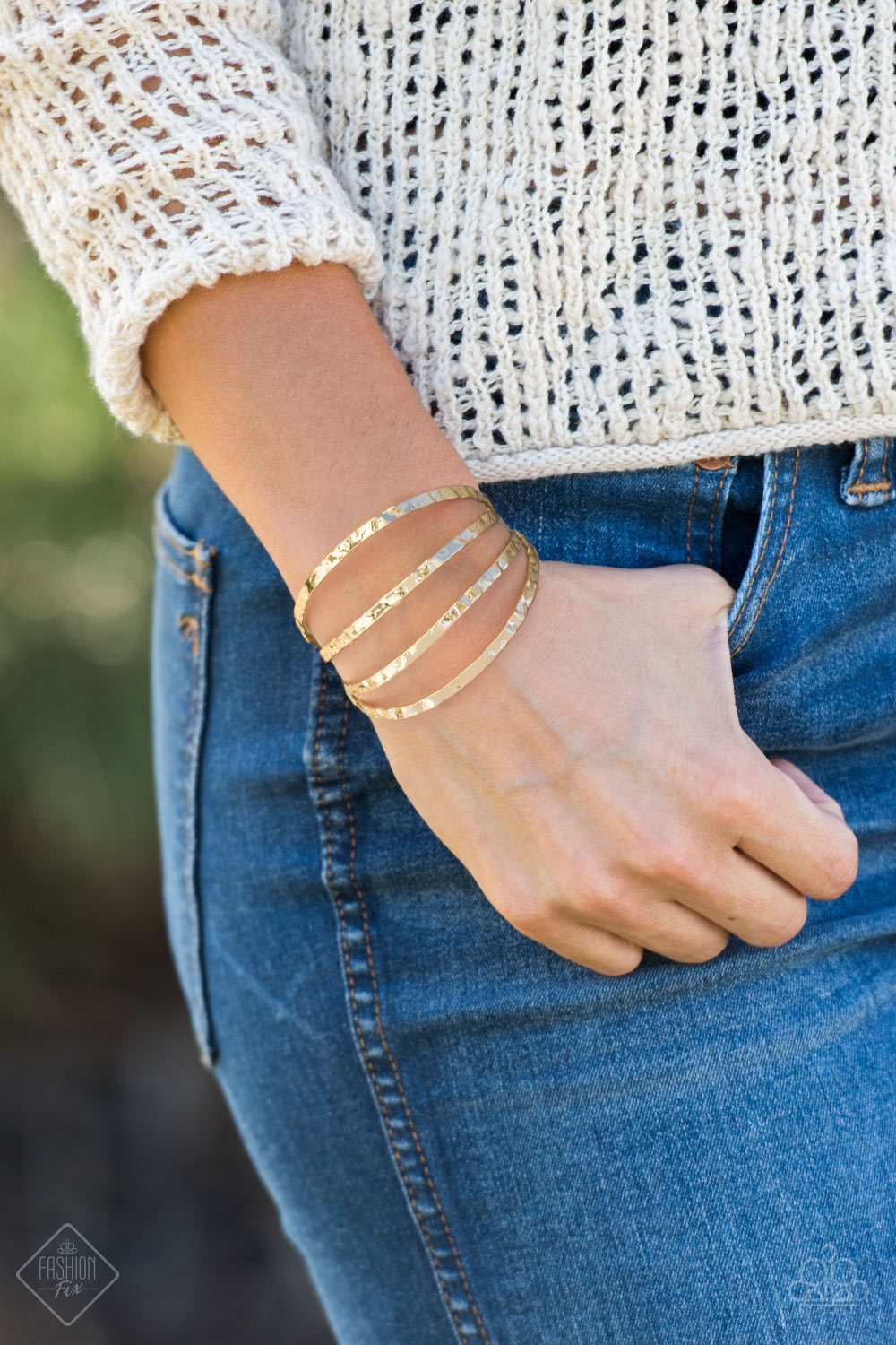 Get Used to GRIT - gold - Paparazzi bracelet